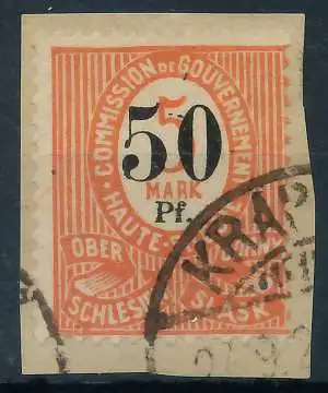 OBERSCHLESIEN Nr 12aIIIa gestempelt Briefst³ck gepr. 4B0BC6