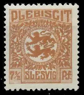 ABSTGEB SCHLESWIG Nr 3 postfrisch 4B96FE