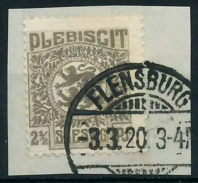 ABSTGEB SCHLESWIG Nr 1 gestempelt Briefst³ck 4B9852