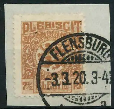 ABSTGEB SCHLESWIG Nr 3 zentrisch gestempelt Briefst³ck 4C3762