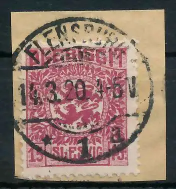 ABSTGEB SCHLESWIG Nr 5 zentrisch gestempelt Briefst³ck 4C37BA