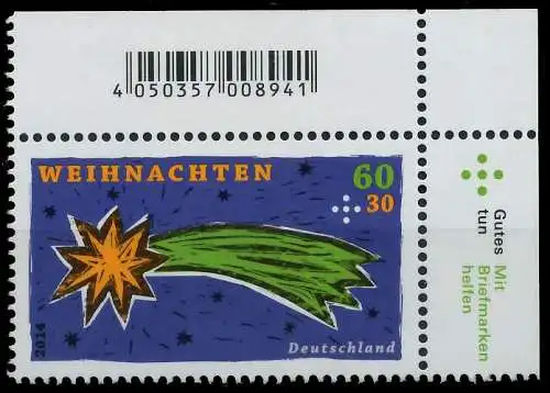 BRD BUND 2014 Nr 3108 postfrisch ECKE-ORE 50E08E