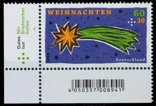 BRD BUND 2014 Nr 3108 postfrisch ECKE-ULI 50E092