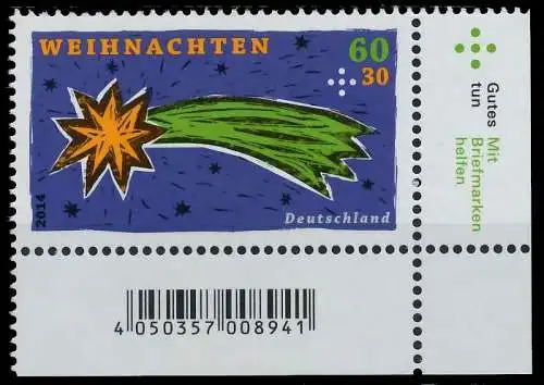 BRD BUND 2014 Nr 3108 postfrisch ECKE-URE 50E096
