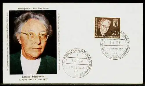 BERLIN 1961 Nr 198 BRIEF FDC 1F395A