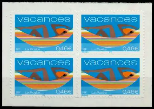 FRANKREICH 2002 Nr 3631-MH postfrisch VIERERBLOCK S01CE66