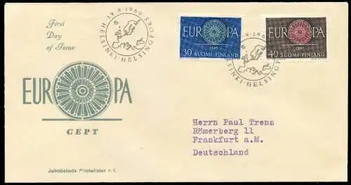 FINNLAND 1960 Nr 525-526 BRIEF FDC 0894D2