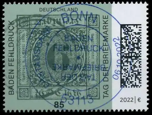 BRD BUND 2022 Nr 3719 ESST zentrisch gestempelt 521E96