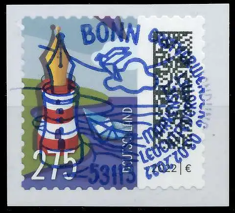 BRD BUND DS WELT DER BRIEFE Nr 3668f ESST ZENTR 5221D2