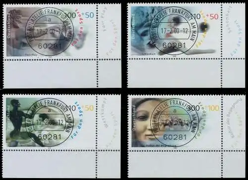 BRD BUND 2000 Nr 2094-2097 zentrisch gestempelt ECKE-URE 52BD42