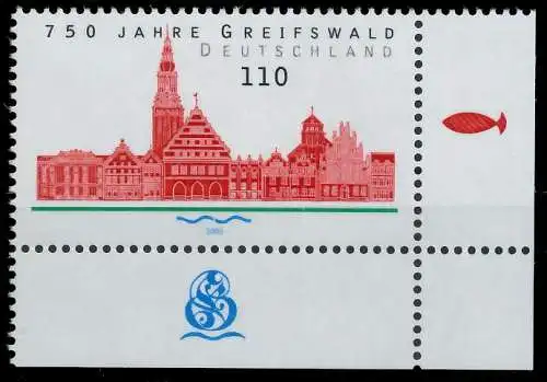 BRD BUND 2000 Nr 2111 postfrisch ECKE-URE 52BDAA