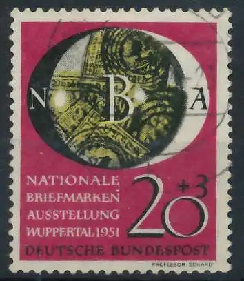 BRD BUND 1951 Nr 142 gestempelt 52BDDE