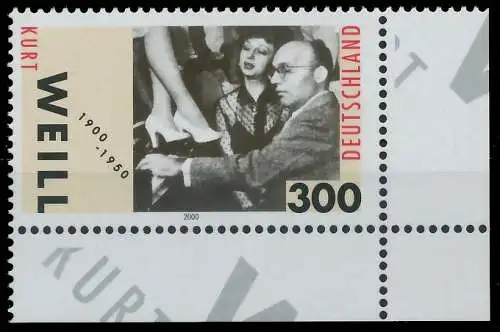 BRD BUND 2000 Nr 2100 postfrisch ECKE-URE 52BF0A