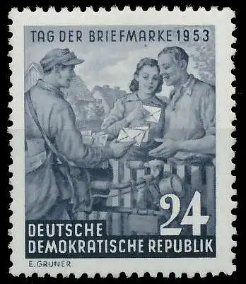 DDR 1953 Nr 396YII postfrisch 53AB22