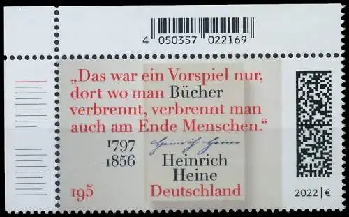 BRD BUND 2022 Nr 3731 postfrisch ECKE-OLI 53AFD2