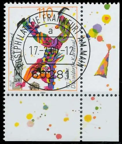 BRD BUND 2000 Nr 2099 zentrisch gestempelt ECKE-URE 552602