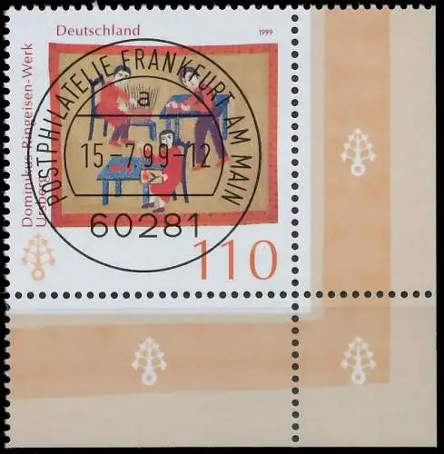 BRD BUND 1999 Nr 2065 zentrisch gestempelt ECKE-URE 552746