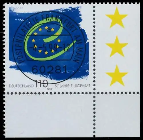 BRD BUND 1999 Nr 2049 gestempelt ECKE-URE 552872