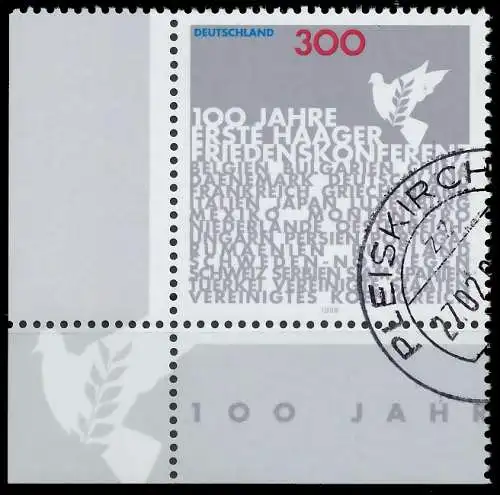 BRD BUND 1999 Nr 2066 gestempelt ECKE-ULI 55296E