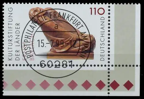 BRD BUND 1999 Nr 2063 zentrisch gestempelt ECKE-URE 55299E