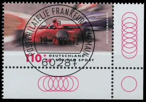 BRD BUND 1999 Nr 2032 zentrisch gestempelt ECKE-URE 552A42