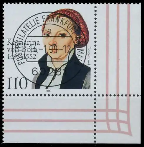 BRD BUND 1999 Nr 2029 zentrisch gestempelt ECKE-URE 5529E2
