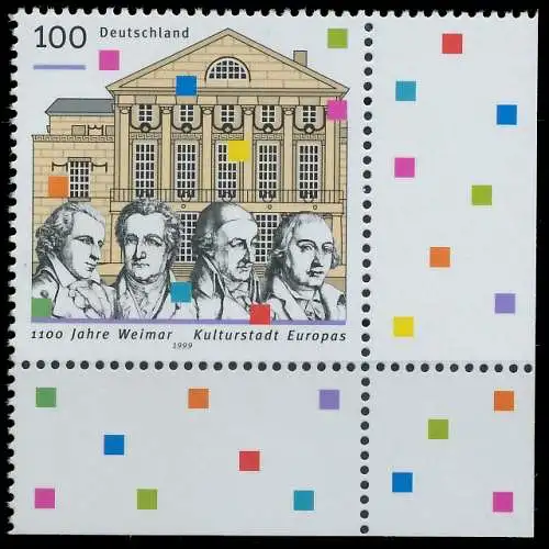 BRD BUND 1999 Nr 2028I postfrisch ECKE-URE 552A5A