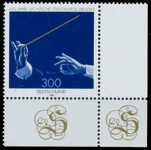 BRD BUND 1998 Nr 2025 postfrisch ECKE-URE 552AF2