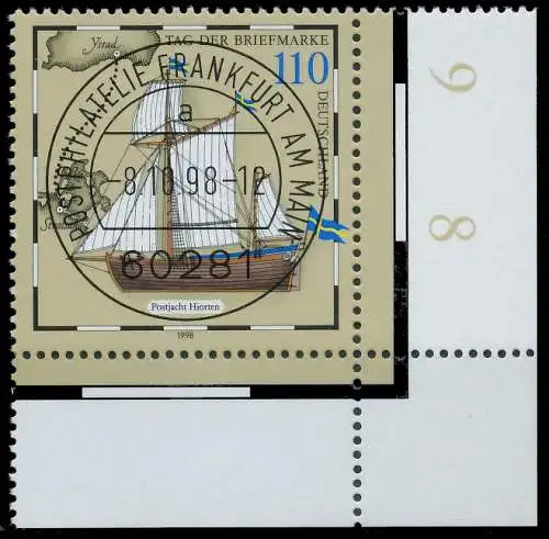 BRD BUND 1998 Nr 2022 zentrisch gestempelt ECKE-URE 552AF6