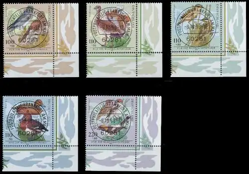 BRD BUND 1998 Nr 2015-2019 zentrisch gestempelt ECKE-URE 552BCA