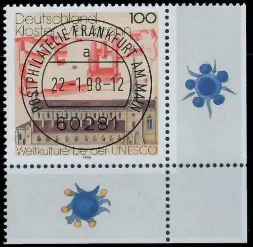 BRD BUND 1998 Nr 1966 zentrisch gestempelt ECKE-URE 557F26