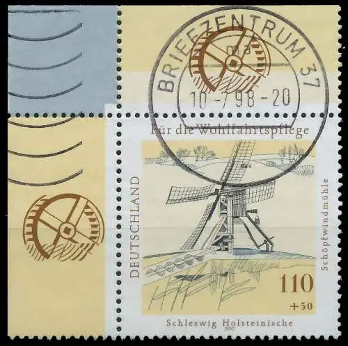 BRD BUND 1997 Nr 1951 zentrisch gestempelt ECKE-OLI 55815E