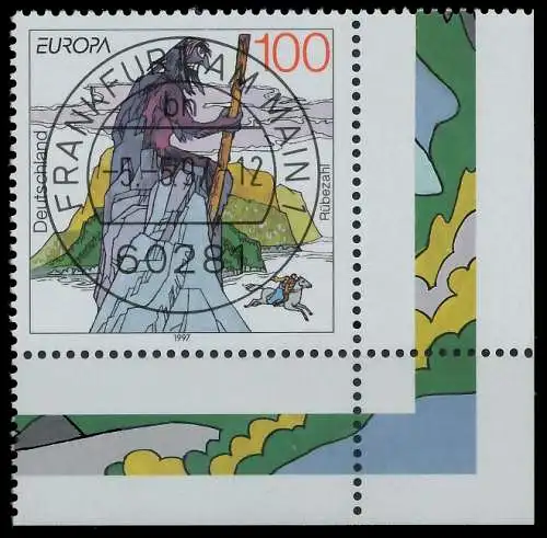BRD BUND 1997 Nr 1916 zentrisch gestempelt ECKE-URE 5581AE