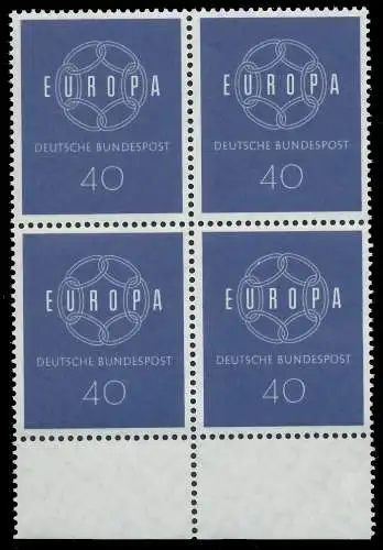 BRD BUND 1959 Nr 321 postfrisch VIERERBLOCK URA 558332