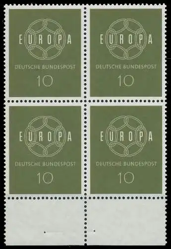 BRD BUND 1959 Nr 320 postfrisch VIERERBLOCK URA 55833E