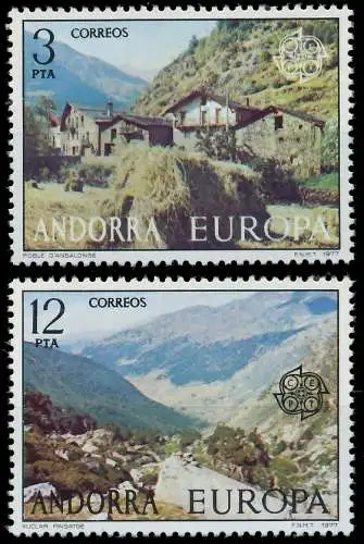 ANDORRA SPANISCHE POST 1970-1979 Nr 107-108 postfrisch S1771F2