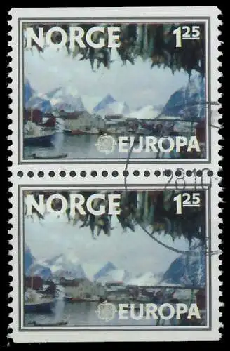 NORWEGEN 1977 Nr 742Do Du gestempelt SENKR PAAR 55D1A2