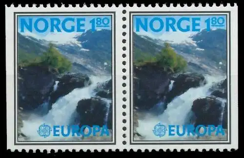 NORWEGEN 1977 Nr 743Dl Dr postfrisch WAAGR PAAR S17767E