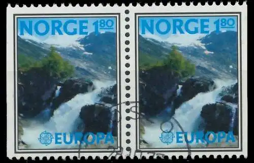 NORWEGEN 1977 Nr 743Dl Dr gestempelt WAAGR PAAR 55D1AE