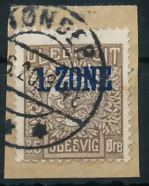 ABSTGEB SCHLESWIG Nr 22a gestempelt Briefst³ck gepr. 560512