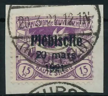 OBERSCHLESIEN Nr 31 gestempelt Briefst³ck gepr. 56056E