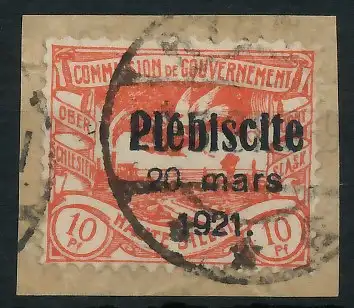 OBERSCHLESIEN Nr 30 gestempelt Briefst³ck gepr. 56055A