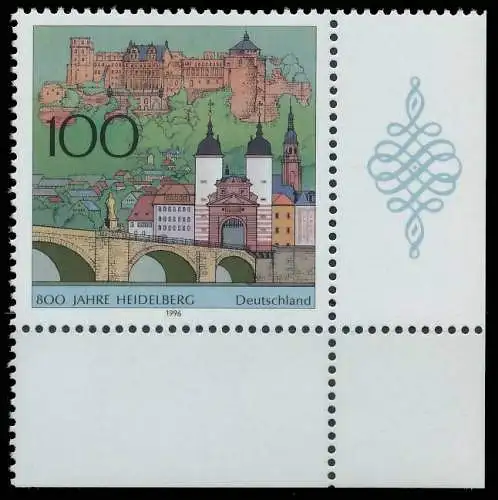 BRD BUND 1996 Nr 1868 postfrisch ECKE-URE 565FB6