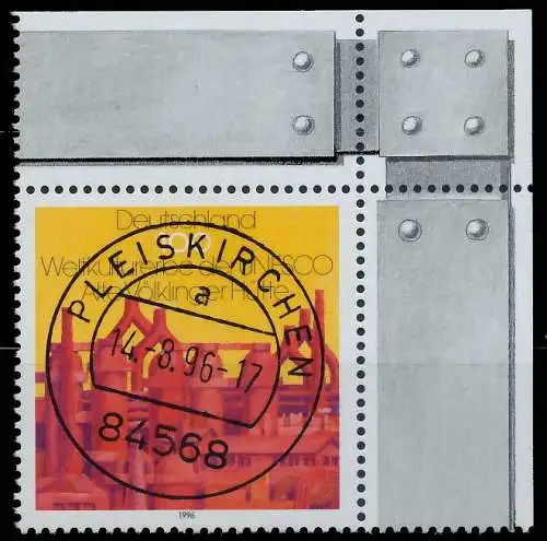 BRD BUND 1996 Nr 1875 zentrisch gestempelt ECKE-ORE 566006