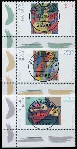 BRD BUND 1996 Nr 1843-1845 zentrisch gestempelt ECKE-ULI 56AA42