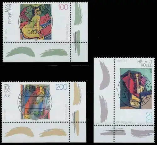BRD BUND 1996 Nr 1843-1845 zentrisch gestempelt ECKE-URE 56AA3E