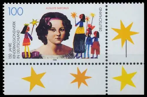 BRD BUND 1996 Nr 1834 postfrisch ECKE-URE 56AAF2