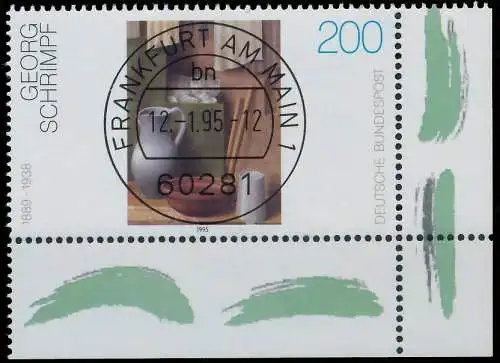 BRD BUND 1995 Nr 1775 zentrisch gestempelt ECKE-URE 56F182