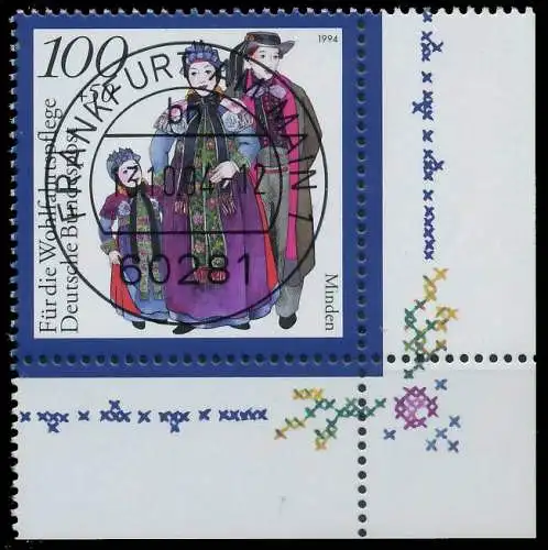 BRD BUND 1994 Nr 1759 zentrisch gestempelt ECKE-URE 56F1FE