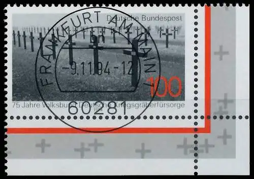 BRD BUND 1994 Nr 1768 zentrisch gestempelt ECKE-URE 56F27A